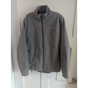 Squaw Valley Men's Zip Up Softshell Jacket Grey‎ Small Hem Zipped Pockets